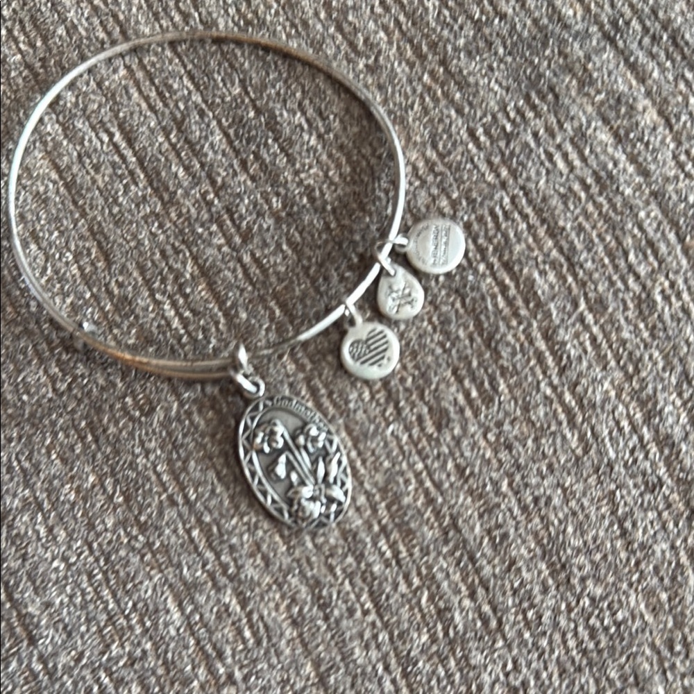 Alex and Ani “Godmother” Silver Charm Bangle Bracelet, used - Picture 6 of 7